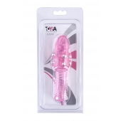 Стимулирующая розовая насадка с шишечками и шипами - 13,5 см. - Toyfa Basic - во Владикавказе купить с доставкой