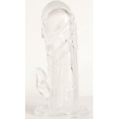 Прозрачная гелевая насадка с клиторальным отростком - 13 см. - Toyfa Basic - во Владикавказе купить с доставкой