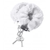 Наручники с белой меховой опушкой - ToyFa - купить с доставкой во Владикавказе