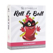 Стимулирующий презерватив-насадка Roll   Ball Raspberry - Sitabella - купить с доставкой во Владикавказе