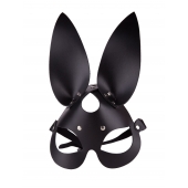Чёрная кожаная маска с длинными ушками - Sitabella - купить с доставкой во Владикавказе