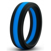 Черно-синее эрекционное кольцо Silicone Go Pro Cock Ring - Blush Novelties - во Владикавказе купить с доставкой