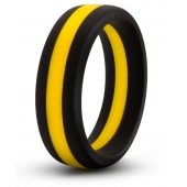 Черно-желтое силиконовое эрекционное кольцо Silicone Go Pro Cock Ring - Blush Novelties - во Владикавказе купить с доставкой