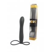 Черная насадка на пенис для двойной стимуляции Mojo BlackJack - 15 см. - Seven Creations - во Владикавказе купить с доставкой