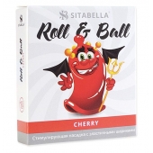 Стимулирующий презерватив-насадка Roll   Ball Cherry - Sitabella - купить с доставкой во Владикавказе
