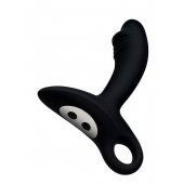 Черный силиконовый анальный вибромассажер Erokey - Erokay - во Владикавказе купить с доставкой