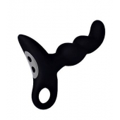 Черный силиконовый анальный вибромассажер-ёлочка Erokey - Erokay - во Владикавказе купить с доставкой