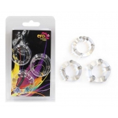 Набор из 3 прозрачных эрекционных колечек - Erowoman-Eroman - во Владикавказе купить с доставкой