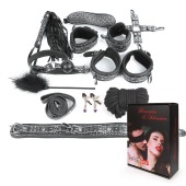 Чёрно-серебристый набор БДСМ - Notabu - купить с доставкой во Владикавказе