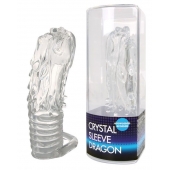 Закрытая прозрачная насадка в форме дракона с креплением-колечком - 14 см. - Erowoman-Eroman - во Владикавказе купить с доставкой