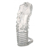 Закрытая прозрачная насадка в форме дракона с креплением-колечком - 14 см. - Erowoman-Eroman - во Владикавказе купить с доставкой