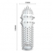 Закрытая прозрачная насадка Crystal sleeve - 14,2 см. - Erowoman-Eroman - во Владикавказе купить с доставкой