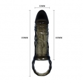 Закрытая насадка на фаллос с кольцом для мошонки - 15 см. - Sex Expert - во Владикавказе купить с доставкой