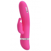 Розовый вибратор Ingram с электростимуляцией - 19,2 см. - Baile - купить с доставкой во Владикавказе