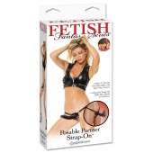 Черный податливый страпон Posable Partner Strap-On - 17,8 см. - Pipedream - купить с доставкой во Владикавказе