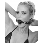 Черный кляп с дырочками Breathable Ball Gag - Pipedream - купить с доставкой во Владикавказе