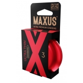Ультратонкие презервативы в железном кейсе MAXUS Sensitive - 3 шт. - Maxus - купить с доставкой во Владикавказе