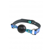 Кляп-шарик на чёрно-синих ремешках - Sitabella - купить с доставкой во Владикавказе