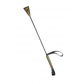 Черно-золотистый стек с хлопушкой из кожи - 62 см. - Sitabella - купить с доставкой во Владикавказе