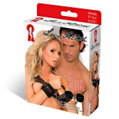 Бархатистые черные фиксаторы для рук или ног - Lux Fetish - купить с доставкой во Владикавказе