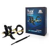 Черно-золотистый экстендер для пениса Sex Expert - Sex Expert - во Владикавказе купить с доставкой