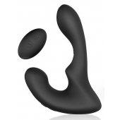 Черный силиконовый вибромассажер простаты с пультом ДУ - Sex Expert - во Владикавказе купить с доставкой