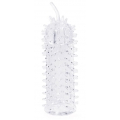 Закрытая рельефная насадка Crystal sleeve с усиками - 12 см. - Erowoman-Eroman - во Владикавказе купить с доставкой