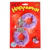 Металлические наручники с фиолетовым плюшевым мехом - Сима-Ленд - купить с доставкой во Владикавказе