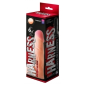 Телесная насадка на Harness с коннектором BLACK LINE - 17 см. - LOVETOY (А-Полимер) - купить с доставкой во Владикавказе