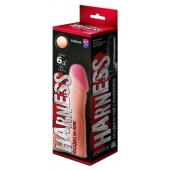 Телесная реалистичная насадка на Harness с коннектором BLACK LINE - 17 см. - LOVETOY (А-Полимер) - купить с доставкой во Владикавказе