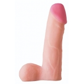 Телесная реалистичная насадка на Harness с коннектором BLACK LINE - 17 см. - LOVETOY (А-Полимер) - купить с доставкой во Владикавказе