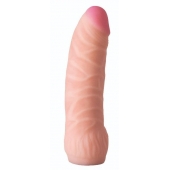 Телесная изогнутая насадка на Harness с коннектором BLACK LINE - 17 см. - LOVETOY (А-Полимер) - купить с доставкой во Владикавказе