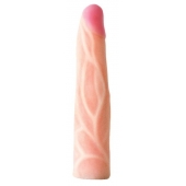 Телесная насадка с венками на Harness с коннектором GREEN LINE - 18 см. - LOVETOY (А-Полимер) - купить с доставкой во Владикавказе