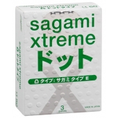 Презервативы Sagami Xtreme SUPER DOTS с точками - 3 шт. - Sagami - купить с доставкой во Владикавказе