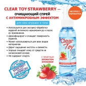 Очищающий спрей для игрушек CLEAR TOY Strawberry - 100 мл. - Биоритм - купить с доставкой во Владикавказе
