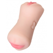 Телесный двусторонний мастурбатор Pretty Mouth - ротик и вагина - ToyFa - во Владикавказе купить с доставкой