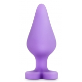 Фиолетовая анальная пробка Naughty Candy Heart Do Me Now - 8,9 см. - Blush Novelties - купить с доставкой во Владикавказе