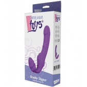 Фиолетовый безремневой вибрострапон DOUBLE DIPPER - Dream Toys - купить с доставкой во Владикавказе