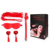 Пикантный набор БДСМ из 4 предметов в красном цвете - Notabu - купить с доставкой во Владикавказе