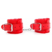 Красные мягкие наручники на регулируемых ремешках - Notabu - купить с доставкой во Владикавказе