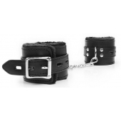 Черные оковы на металлических карабинах - Notabu - купить с доставкой во Владикавказе