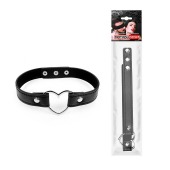 Черный ошейник с сердечком - Notabu - купить с доставкой во Владикавказе