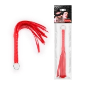 Красная плеть с рукоятью в оплетке - 28 см. - Notabu - купить с доставкой во Владикавказе