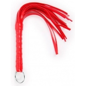 Красная плеть с рукоятью в оплетке - 28 см. - Notabu - купить с доставкой во Владикавказе