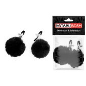 Зажимы для сосков с черным пушком - Notabu - купить с доставкой во Владикавказе