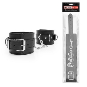 Черные оковы на регулируемых ремешках с цепочкой - Notabu - купить с доставкой во Владикавказе