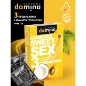Презервативы для орального секса DOMINO Sweet Sex с ароматом тропических фруктов - 3 шт. - Domino - купить с доставкой во Владикавказе