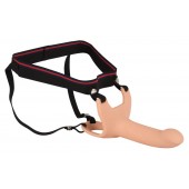 Силиконовый полый страпон на ремнях Silicone Strap-on - 16 см. - Orion - купить с доставкой во Владикавказе