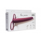 Бордовая насадка для двойного проникновения Gimlet - 16 см. - Lola Games - купить с доставкой во Владикавказе