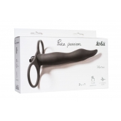 Черная вибронасадка для двойного проникновения Flirtini - 15,9 см. - Lola Games - купить с доставкой во Владикавказе